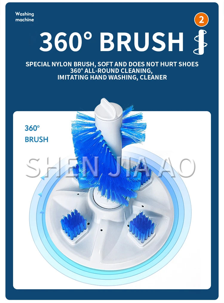 Tidesmit mini automatic shoe washing machine for sneakers and slippers featuring compact design and drying function