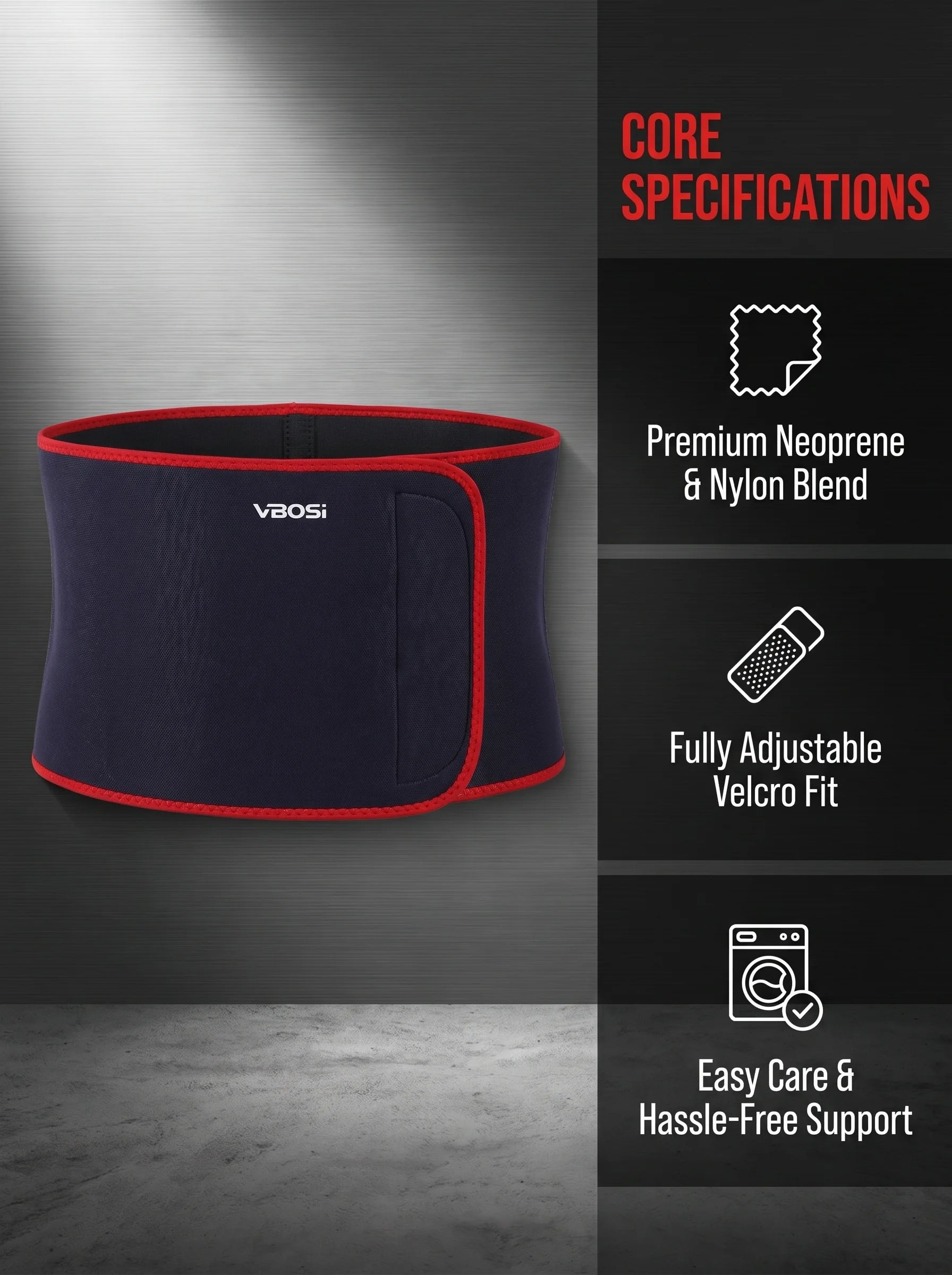 VBOSI Back Support Lumbar Belt Adjustable Waist Brace Men Women Sciatica Relief Lower Back Pain Support for Office Working