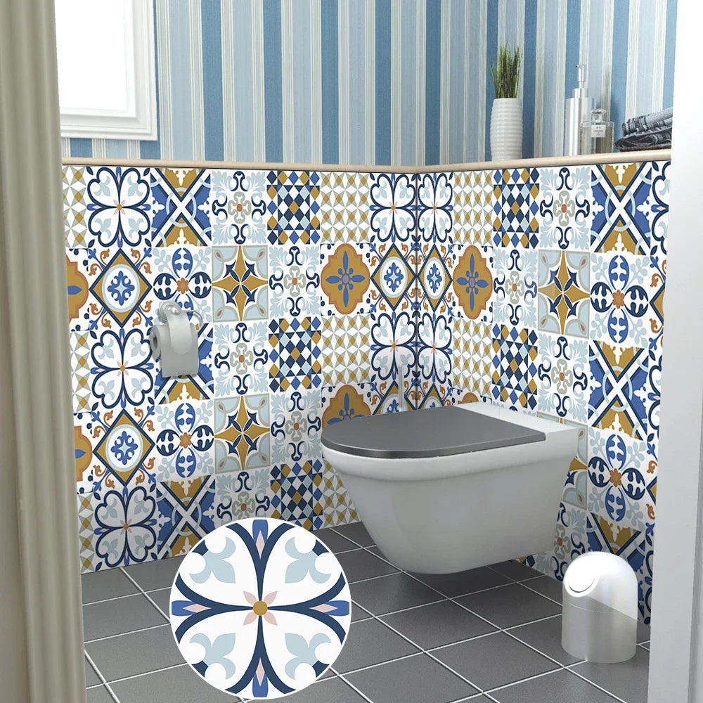 29 Styles Thickened Frosted Tiles Floor Sticker Kitchen Bathroom Home Renovation Wallpaper Waterproof Non-slip Art Wall Decals