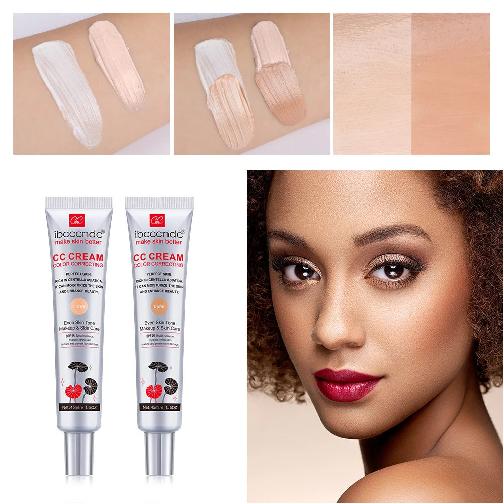 Tidesmit correcting CC cream texture close-up showing moisturizing waterproof and sweat-resistant face makeup benefits