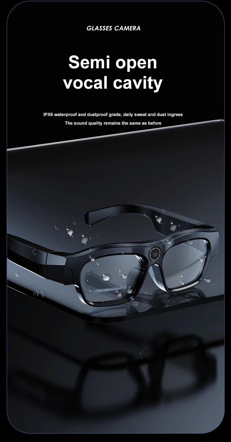 Smart Glasses With 4K Camera - Bluetooth Audio - Tidesmit 64G Tidesmit