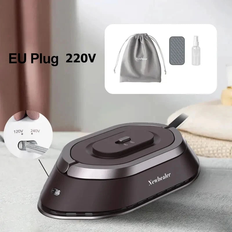 Tidesmit mini handheld travel iron showing compact lightweight dry heat press design for home and garment care