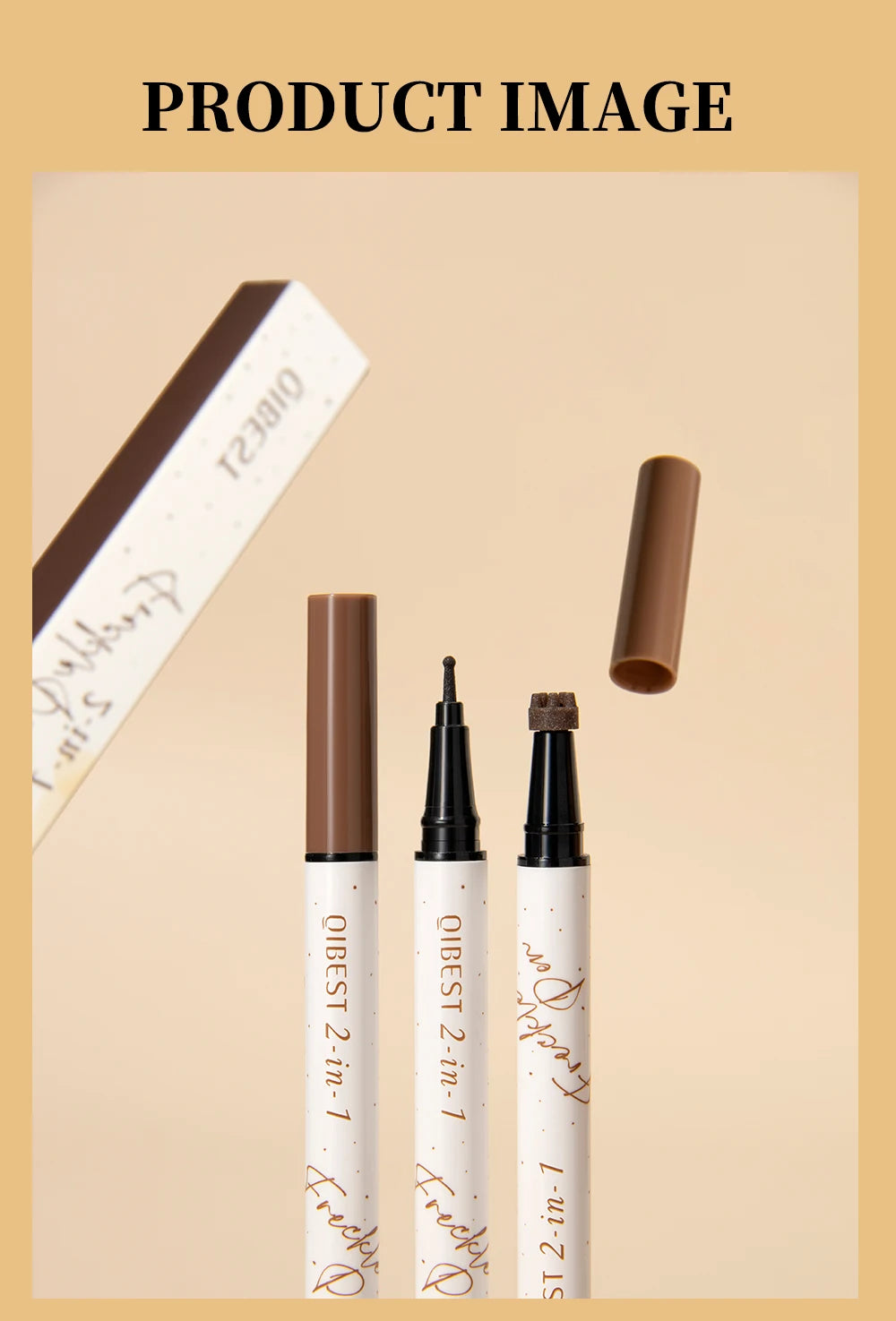 Tidesmit 2-IN-1 double-end freckles stamp pen in natural brown for waterproof faux freckle makeup application