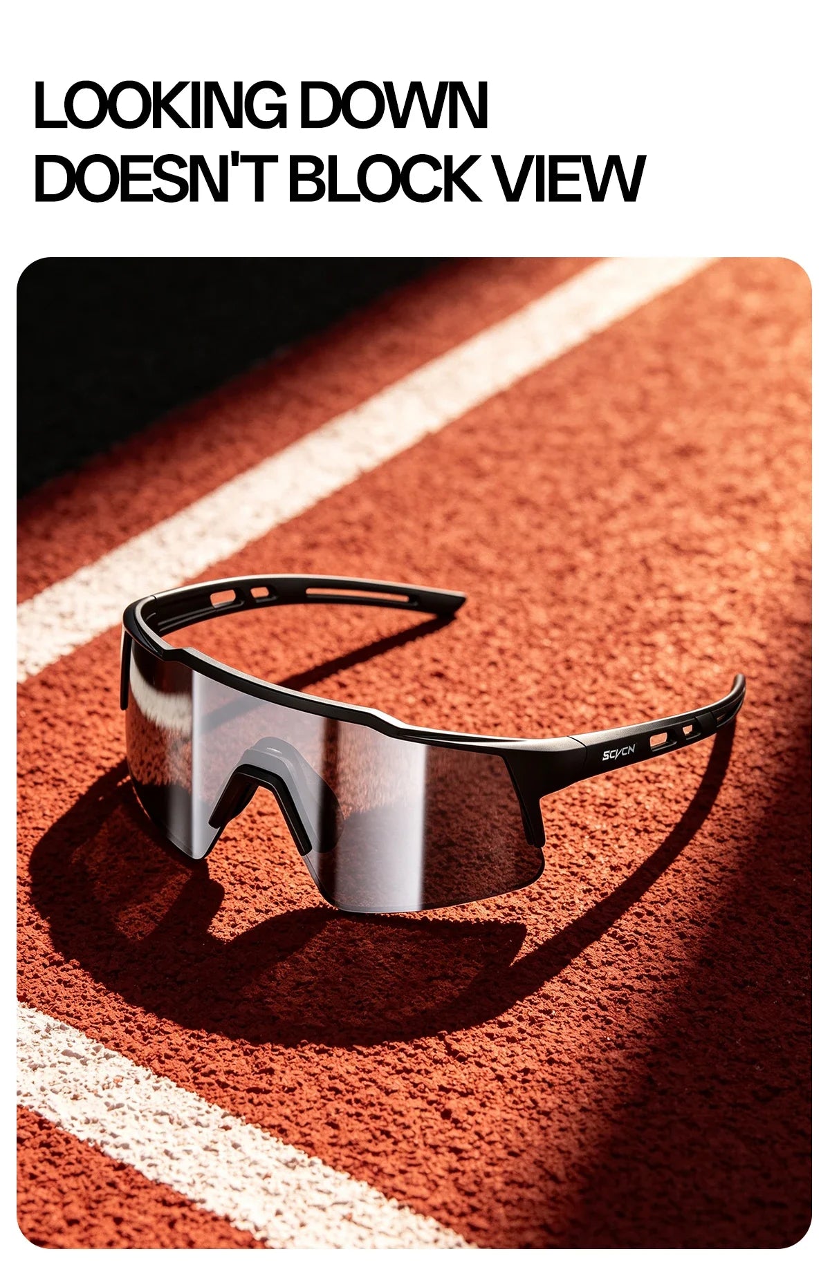 SCVCN 2026 New Cycling Sunglasses Photochromic Hiking Eyewear Driving Fishing Glasses for Women Men Travel Golf MTB Bike Goggles