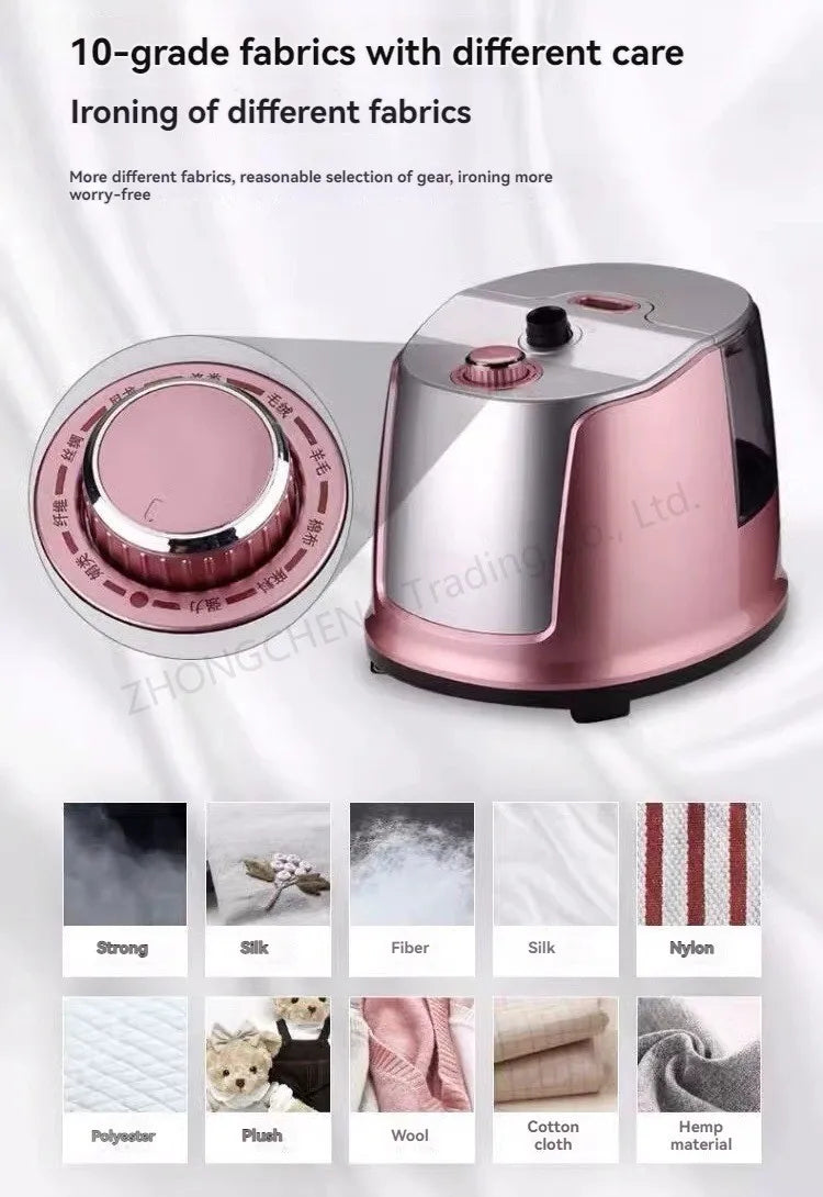 Tidesmit high-power handheld garment steamer for clothes, vertical portable steam iron for home use, side view