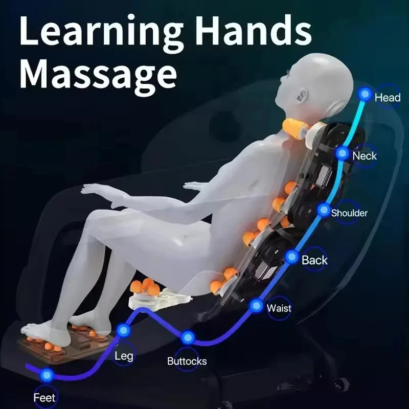4D Zero Gravity Full Body Massage Chair - Blue | Tidesmit Massage Chairs Tidesmit