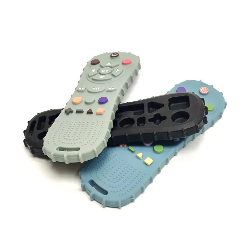1/3PCS Silicone simulation remote control teething teething soothing anti-feeding toys food grade silicone buttons food grade