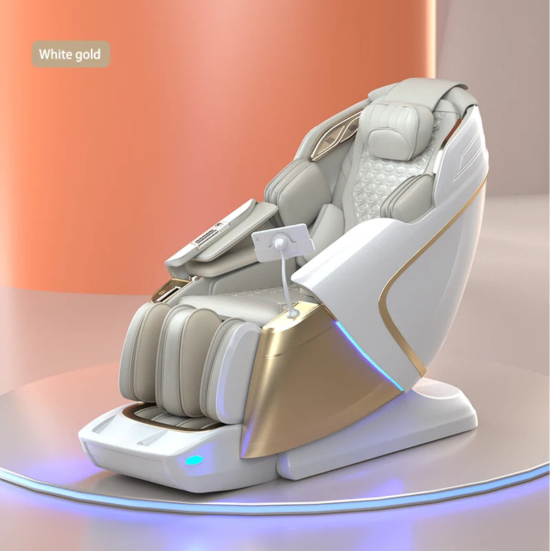 Zero Gravity 4D SL-Track Full Body Massage Chair by Tidesmit Body Shaping Massage Equipment white gold Tidesmit