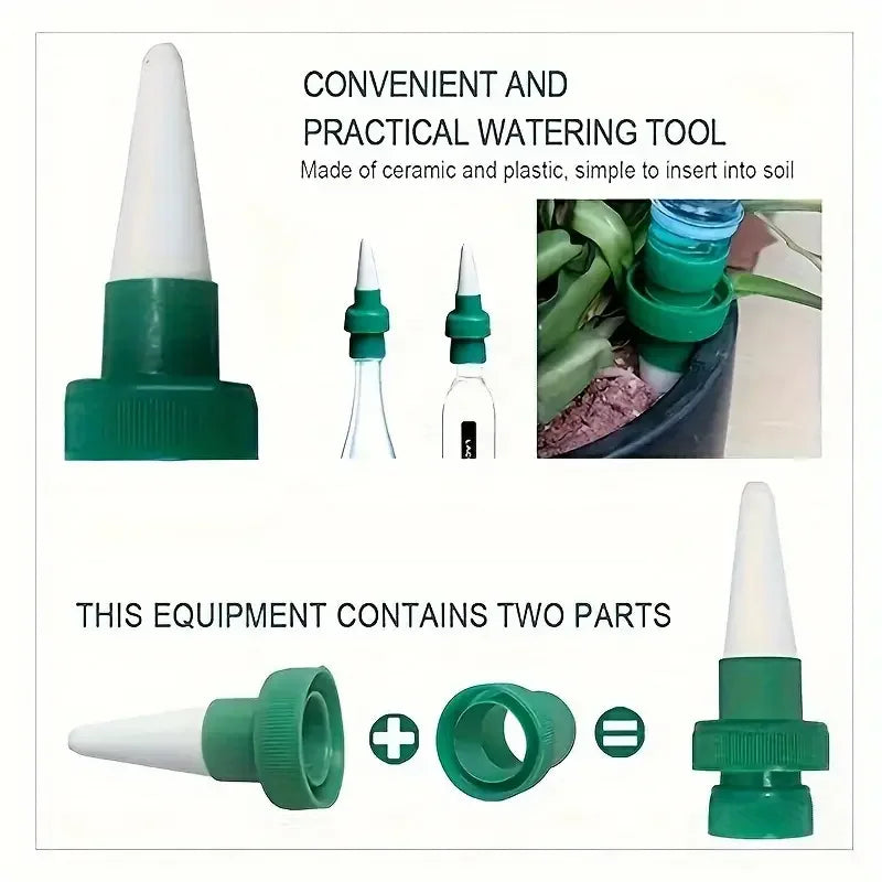 4Pcs Automatic Plant Drip Irrigation Water Stake For Garden Ceramic Self Watering Spikes Vegetable Garden Drip Watering System