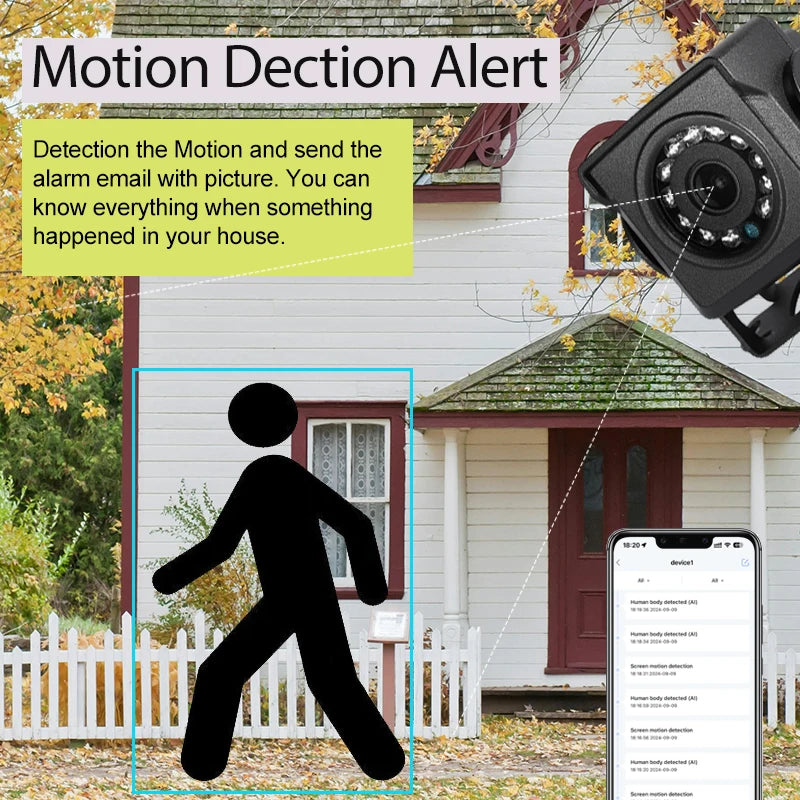 Revotech 4k 8MP Mini Outdoor Waterproof UltraHD 5MP Security Camera POE IP Camera Night Vision Motion Detection Smart PC App