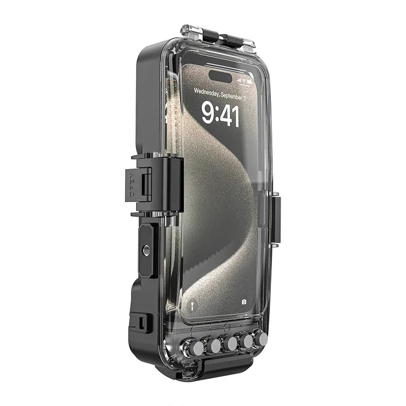 Underwater Phone Case 30m for iPhone & Samsung - Black Military-Grade Protection Tidesmit