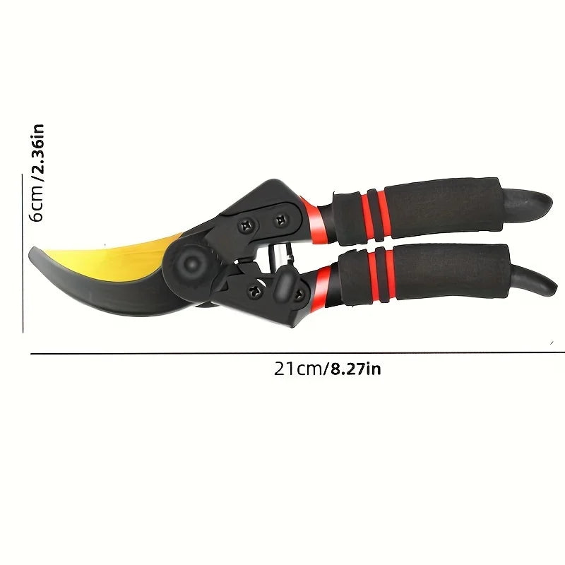 Professional Heavy-Duty Carbon Steel Pruning Shears with Sharp SK-5 Blade Tree Trimmer & Garden Shears Suitable for Home Garden
