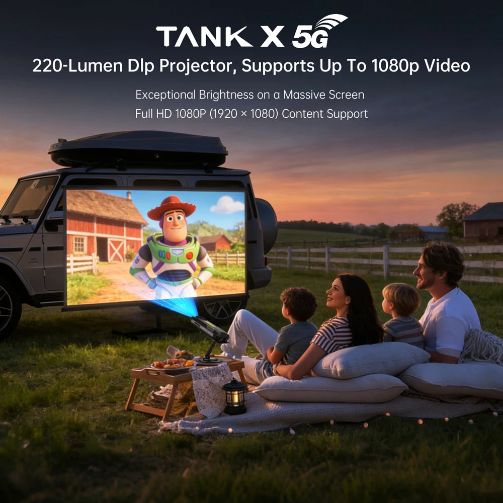 Unihertz TANK X 8849 5G Smartphone 32+512GB Built-in 1080P 220 lumen Projector 50MP+64MP Camara Android 15 17600mah Battery NFC