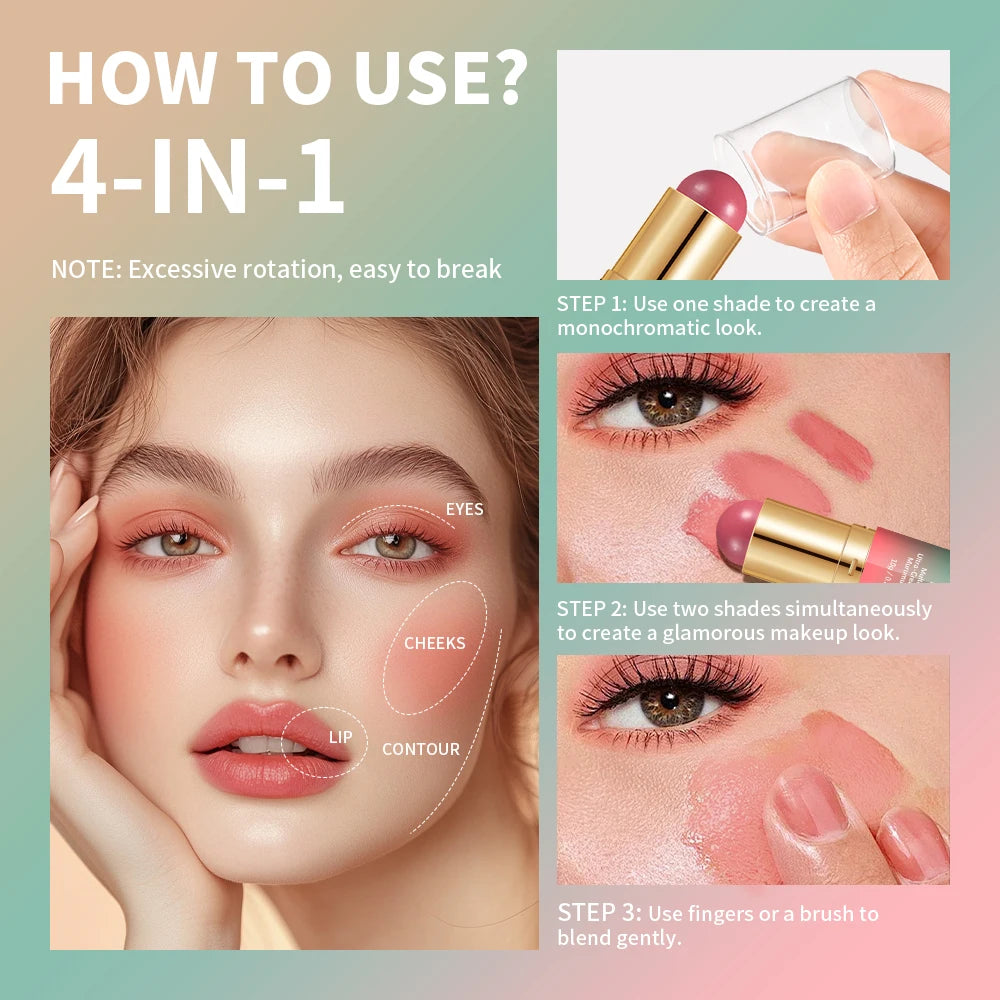 Tidesmit Double-Headed Butter Glow Multiuse Stick for cheeks and contours in a glossy bronze shade detail view