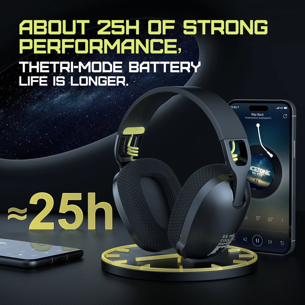 Wireless Gaming Headset with Active Noise Canceling - White Tidesmit Tidesmit