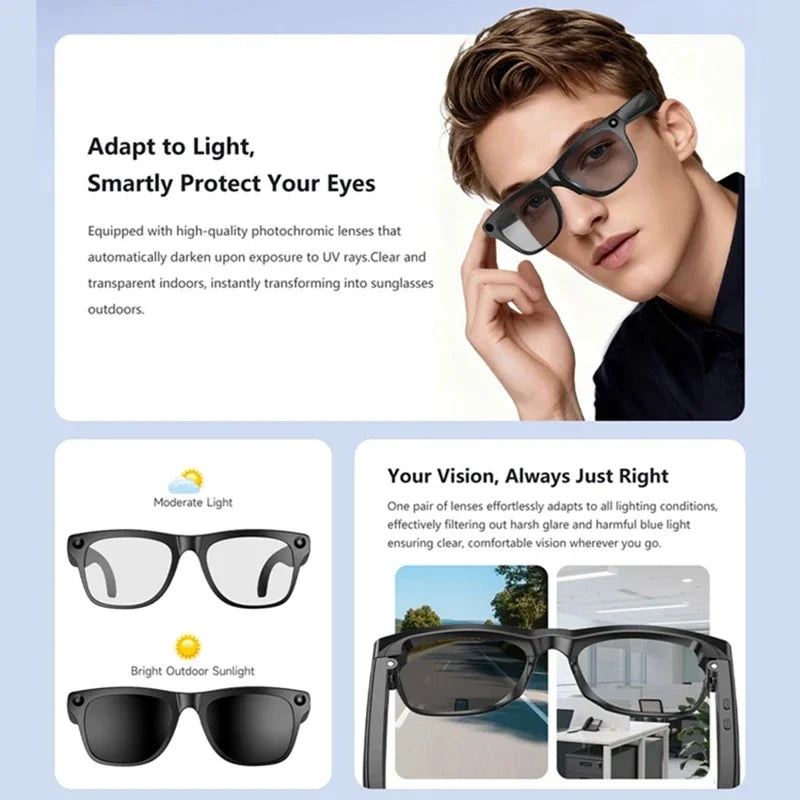 Smart Glasses with HD Camera & Bluetooth Audio - Tidesmit Tidesmit