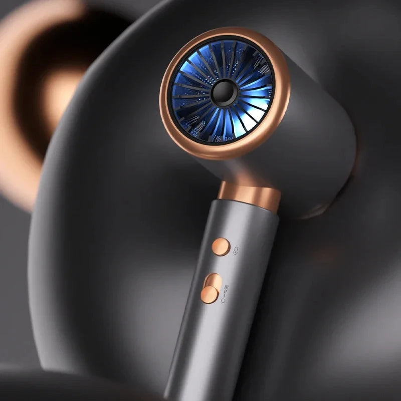 2000W professional ionic hair dryer in grey and rose gold with multi-speed settings and high-performance airflow.