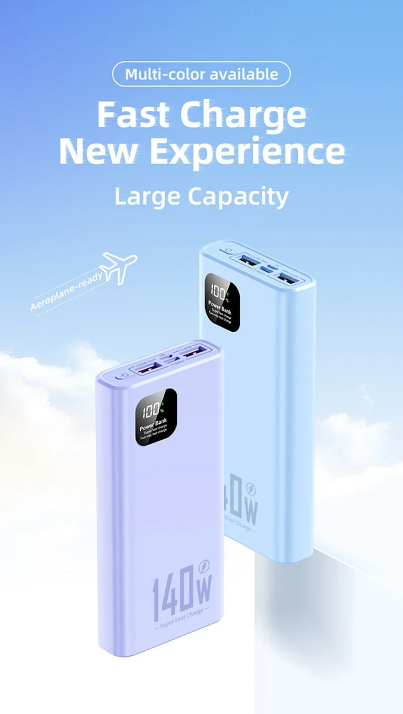 Tidesmit 200000mAh Portable Charger - 140W PD Fast Charging Power Bank Tidesmit