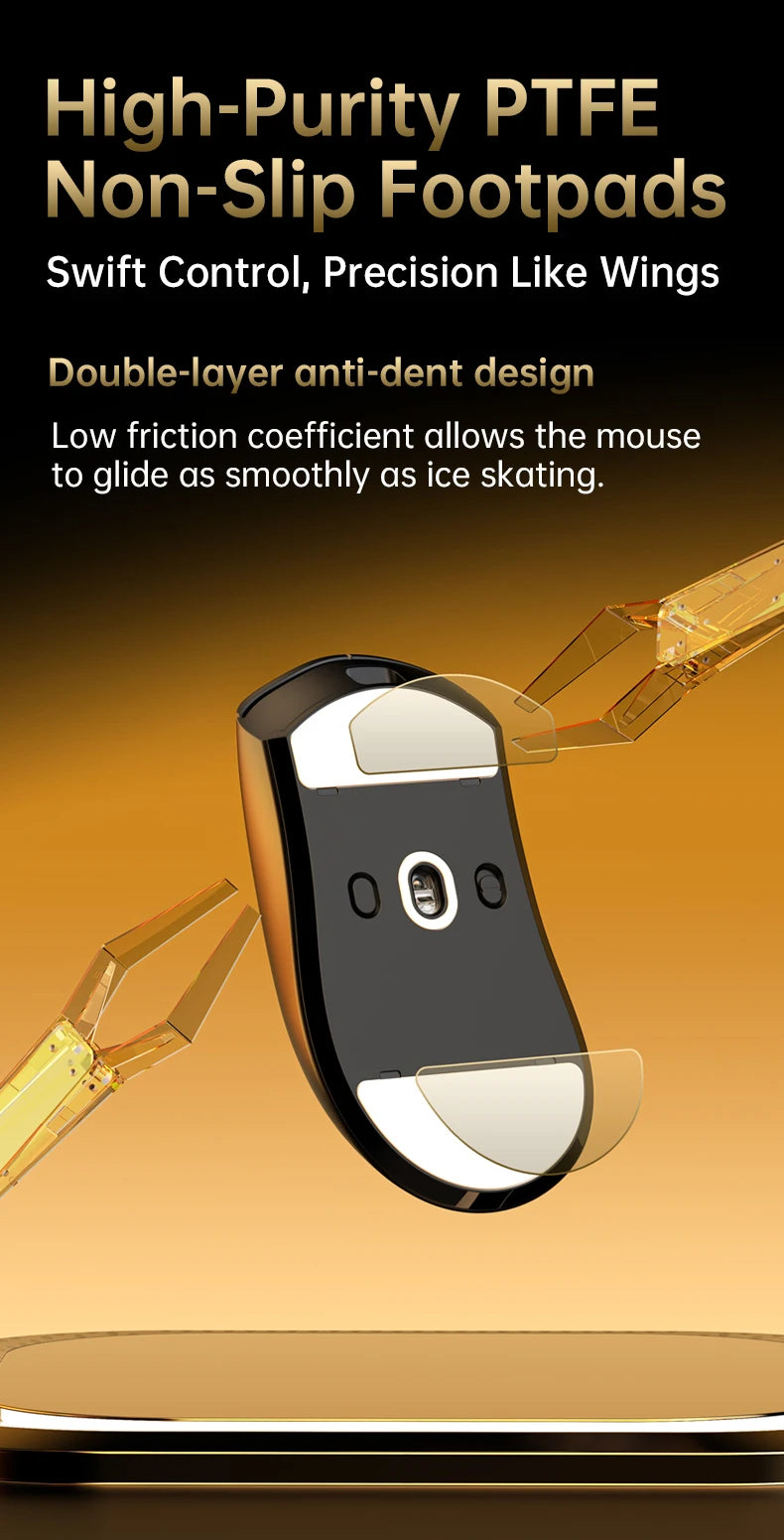 8K Receiver & V8 Wireless Mouse,Attack Shark PAW3950Max Sensor,0.168ms Key Delay and Golden Right Hand Design,Black/White Choice