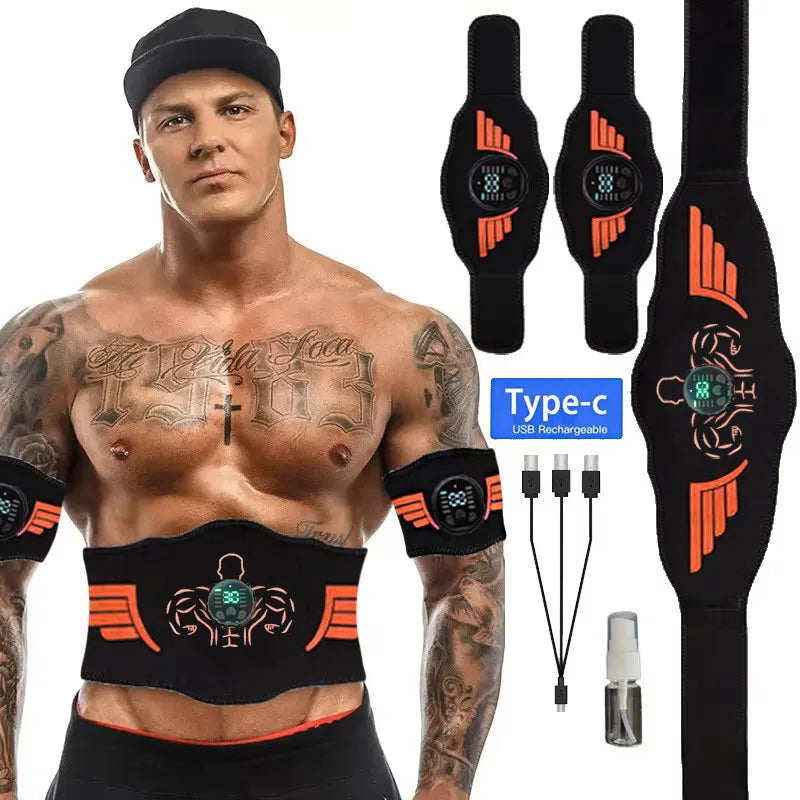 Abdominal Toning Belt EMS Muscle Stimulator for Effective Home Fitness Relaxation Treatment Tidesmit
