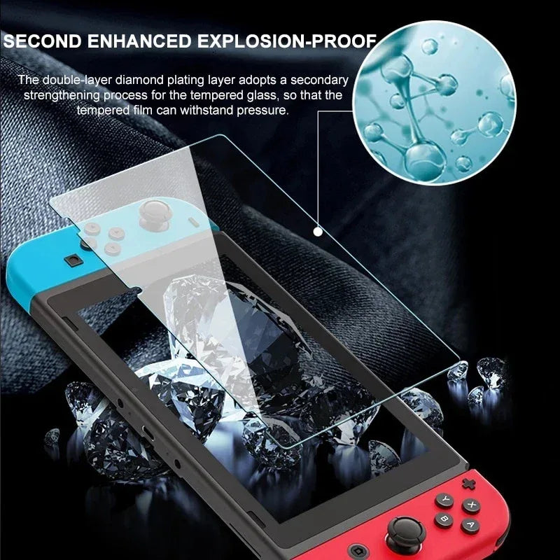 Nintendo Switch Tempered Glass Screen Protector 9H Anti-Scratch 2-Pack Tidesmit