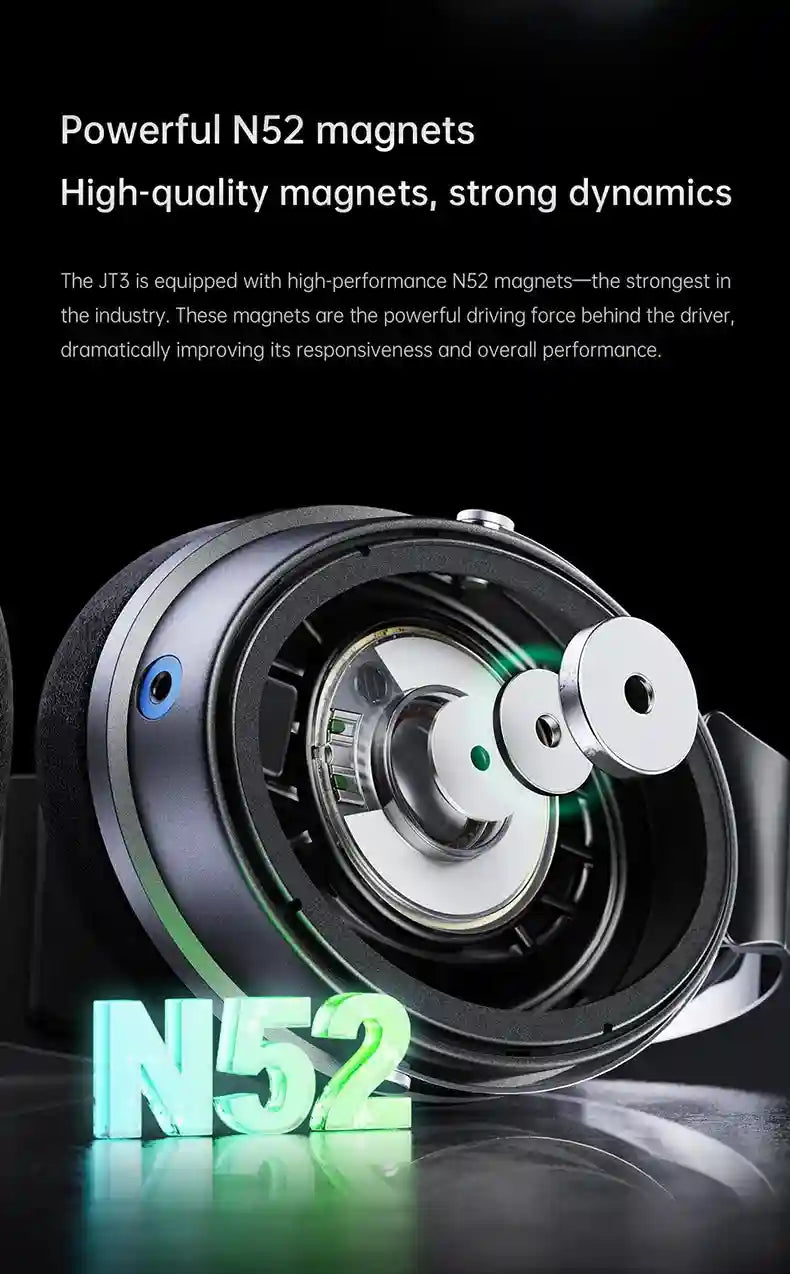 Open-Back Headphones 50mm Dynamic Driver with Detachable Mic - Tidesmit Tidesmit