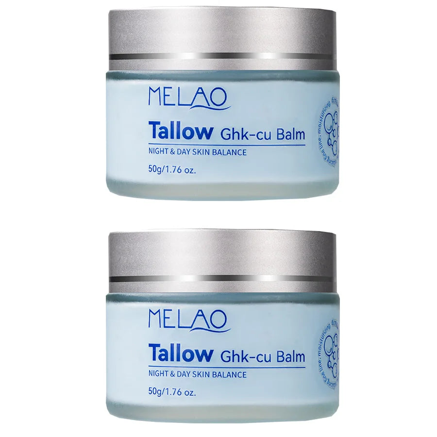 Grass-Fed Blue Balm Moisturizer with GHK-Cu Copper Peptides & Beef Tallow:Calendula Natural Skincare Care for Mature Dry Skin