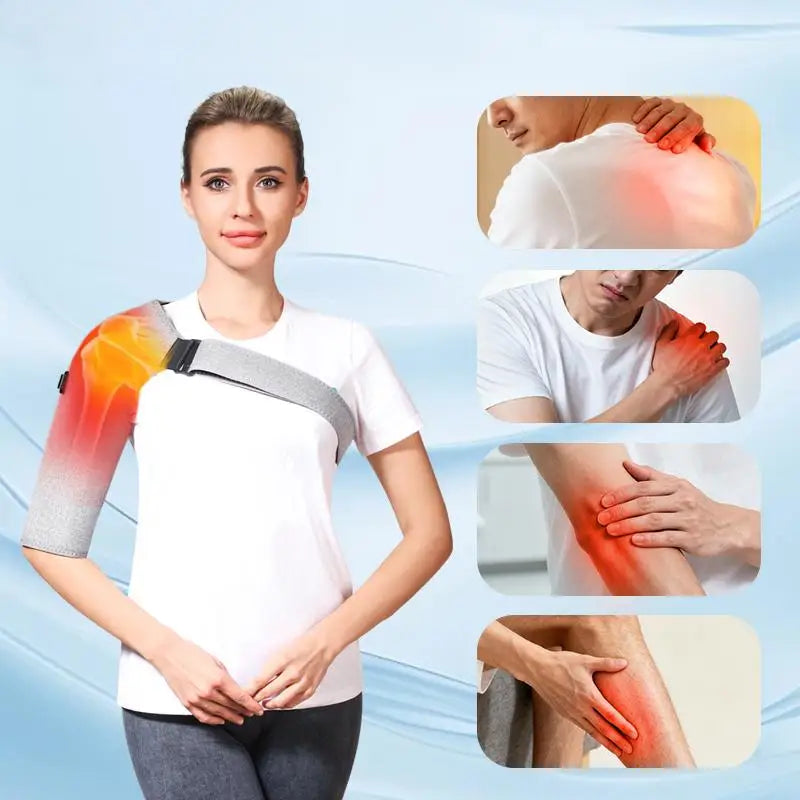 Electric Shoulder Heating Pad with Vibration Massage | Tidesmit Relaxation Treatment Tidesmit