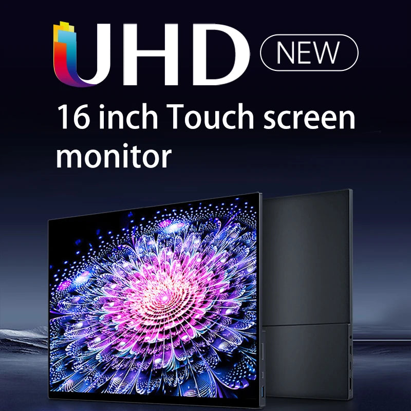 VCHANCE 16 Inch 4K UHD Touch Screen Portable Monitor 100%DCI-P3 HDR Expand Office Movie Display For PC Laptop Phone XBox Switch