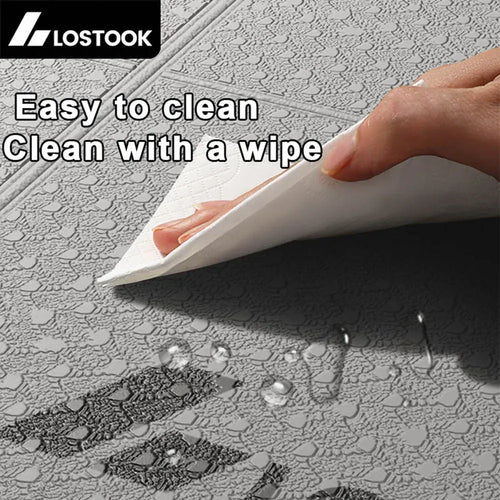 4mm TPE foldable yoga mat from our smart yoga mats collection, side angle view showing easy-clean waterproof texture.