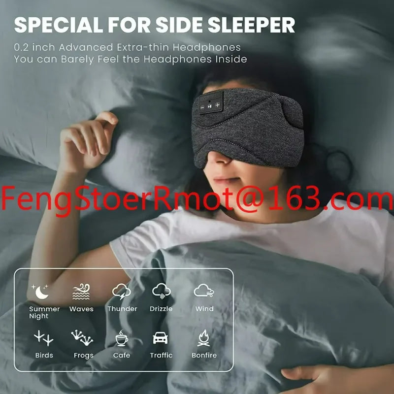 Bluetooth Sleep Mask with Integrated White Noise Headphones Tidesmit