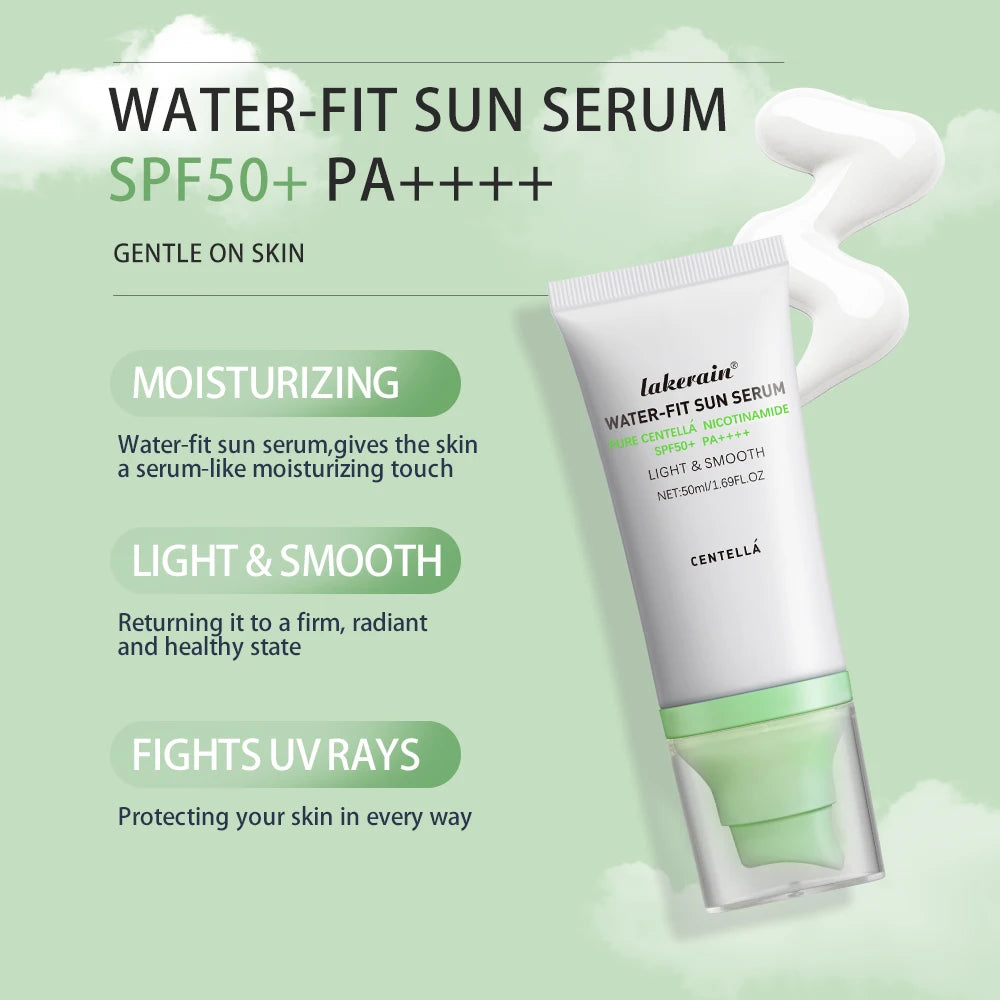 Tidesmit SPF 50 Centella Asiatica sunscreen texture close-up refreshing non-sticky face makeup for sensitive skin