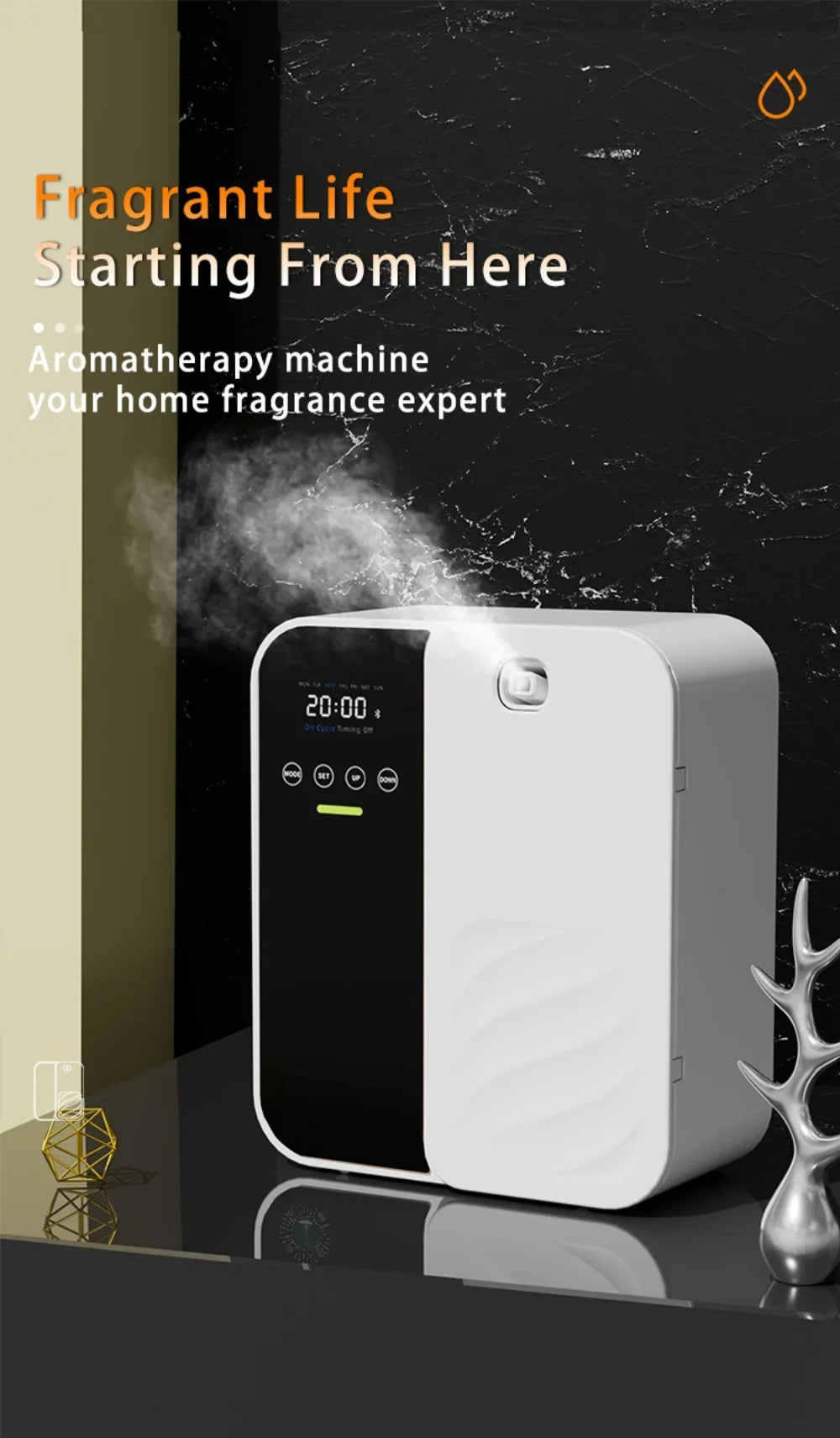 Aroma Diffuser Waterless Diffuser 1000m³ Electric Scent Machine Smell Perfume Essential Oils Air Freshener essential oil machine