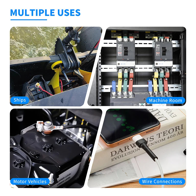 1~10m 3:1/4:1 Ratio With Glue Heat Shrink Tube ID 1.6mm - 50mm Adhesive Lined  Dual Wall Polyolefin ﻿Wrap Cable Protect Sleeve