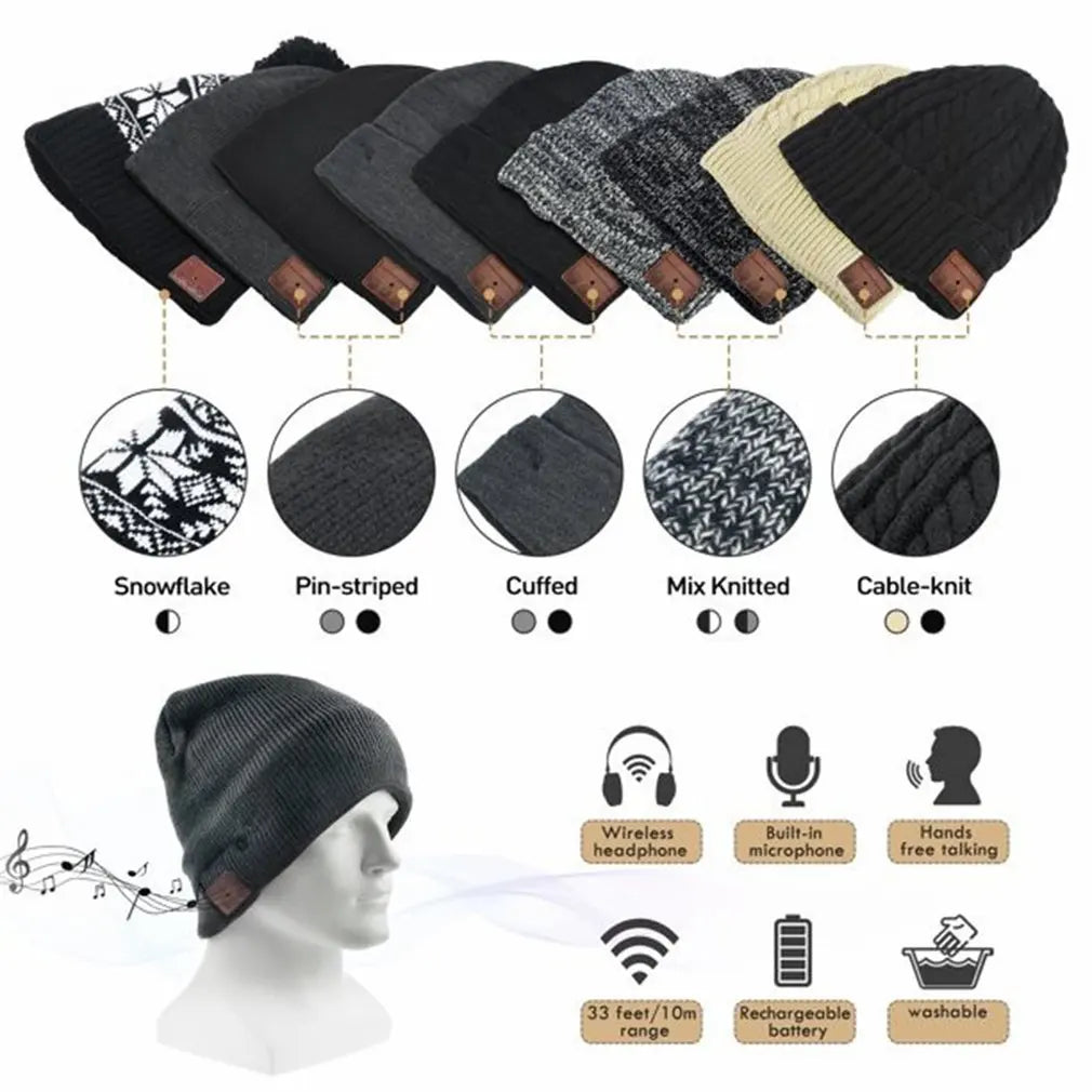Bluetooth Headband Hat - Wireless Music Beanie with Hands-Free Audio Tidesmit