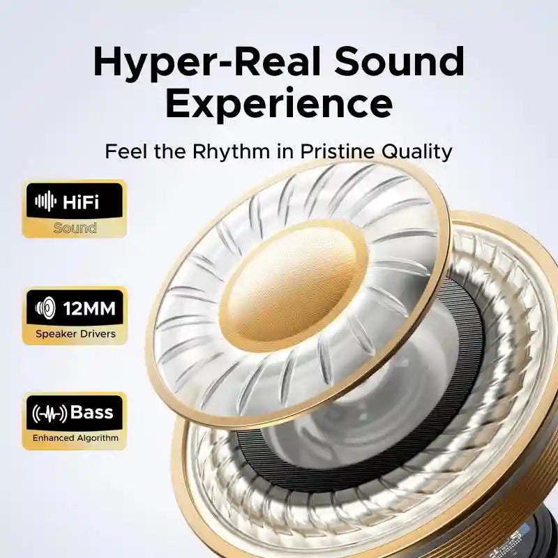 Wireless Headphones with 30H Playtime and 4 Mic Hands-Free Calls Tidesmit