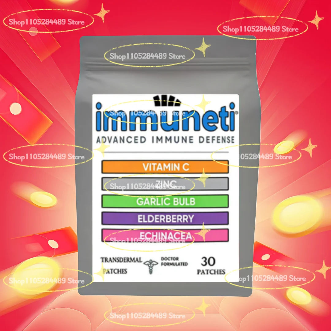 Immune Support Transdermal Patches With Elderberry, Zinc, Vit C, Vit D3, Selenium, Echinacea, Ginger 30 Patches