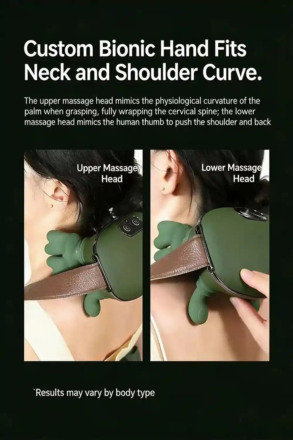 Deep Tissue Neck and Shoulder Massager | Wireless Heat Therapy Device Massage Roller Tidesmit