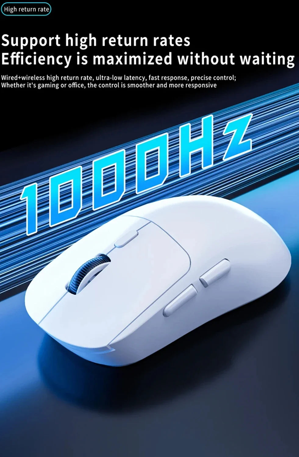 Wireless Mouse three-mode Silent Bluetooth Mice USB Rechargeable Ergonomic Portable Laptop Office Gaming Mouse