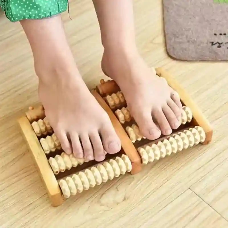 Wooden Foot Massager Roller | Deep Tissue Reflexology Tool Massage Roller Tidesmit