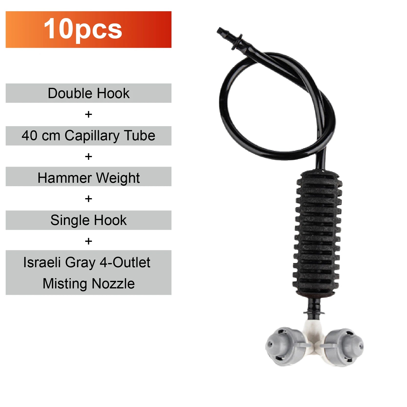 360 Degree Rotating Irrigation Sprinkler Misting Nozzle Hanging Spray Greenhouse Cooling Dust Suppression System