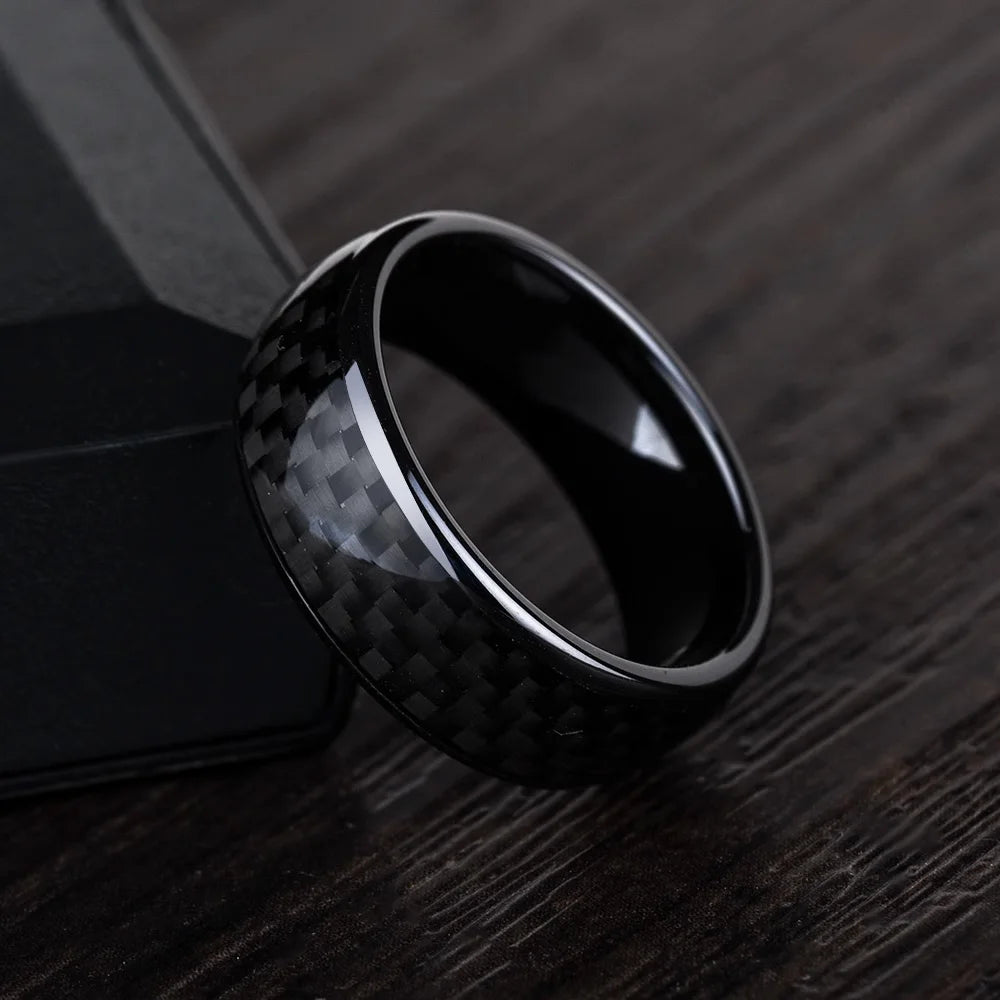 NFC Rewritable Smart Ring - Carbon Fiber Health Monitor | Tidesmit Tidesmit