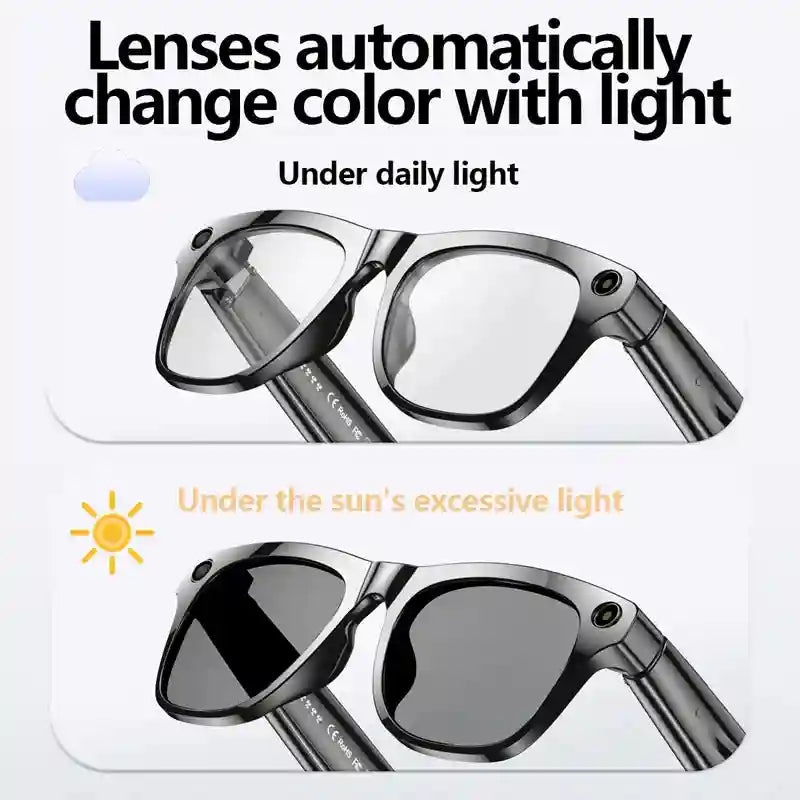 AI Smart Glasses with Spatial Audio and Integrated HD Camera Tidesmit