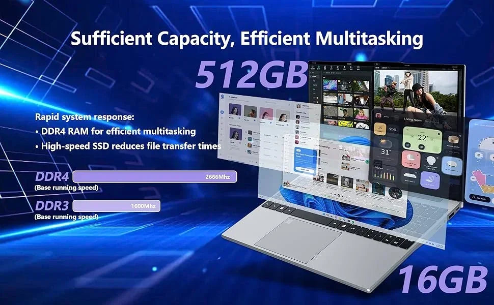 Brilliant Radiant Original 15.6 Inch Laptop Intel N3700 120Hz FHD IPS,32GB/2TB SSD 5000mAh Backlit Keys