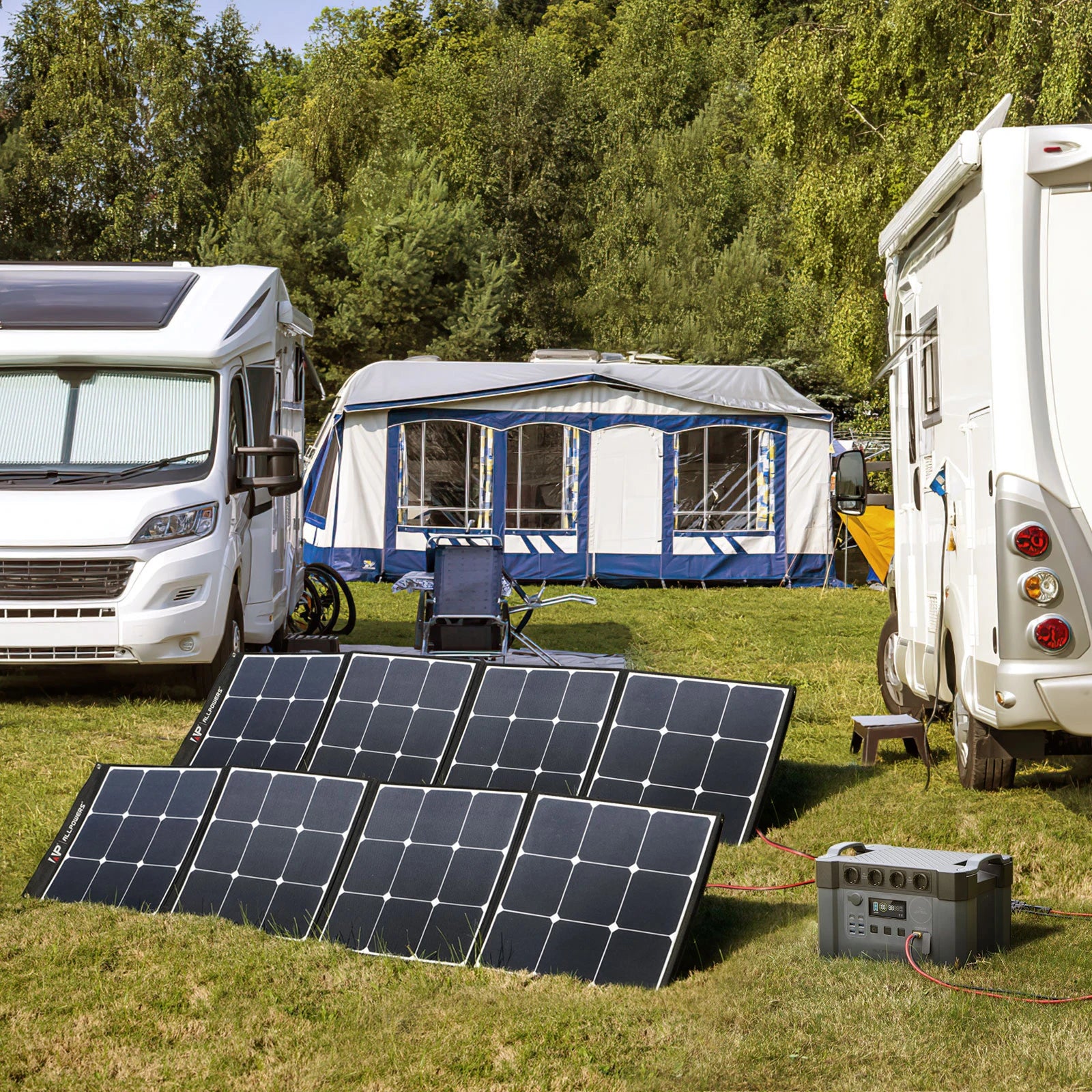 Portable Solar Generator 2400W with 200W Panels - Fast Charging System Tidesmit