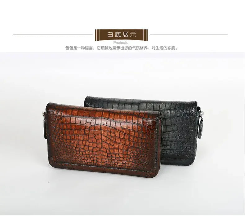 ourui Zipper male wallet Himalayan white long male handbags  men clutch bag