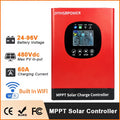 NEW 480VDC 24-192V 60A MPPT Solar Charge Controller Solar Battery Regulator With WIFI Monitor APP For Lifepo4 Liuthm GEL Lead