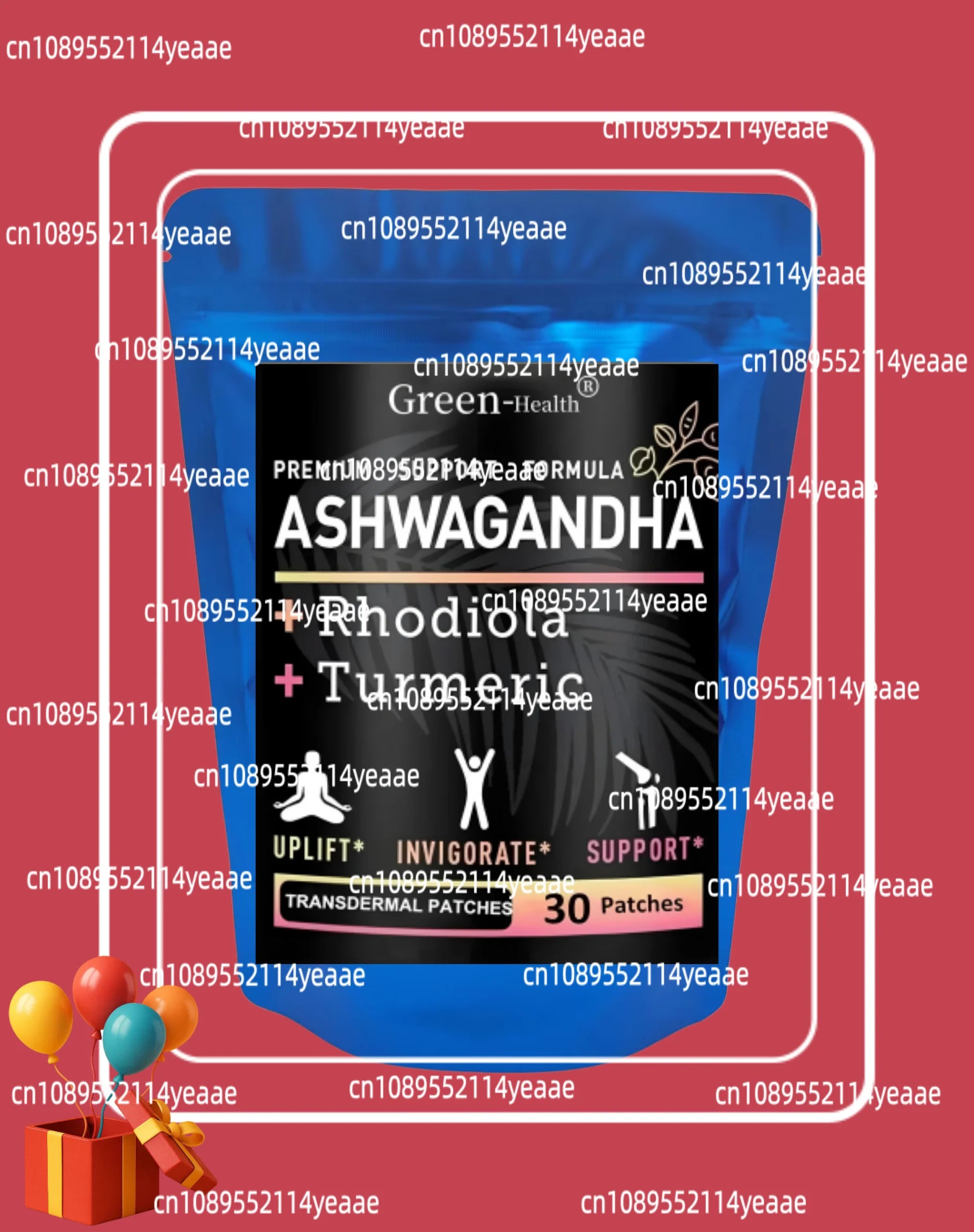 Ashwagandha Complex Transdermal Patches Stress Relief, Mood Enhancer-30 Patches One Month Supply