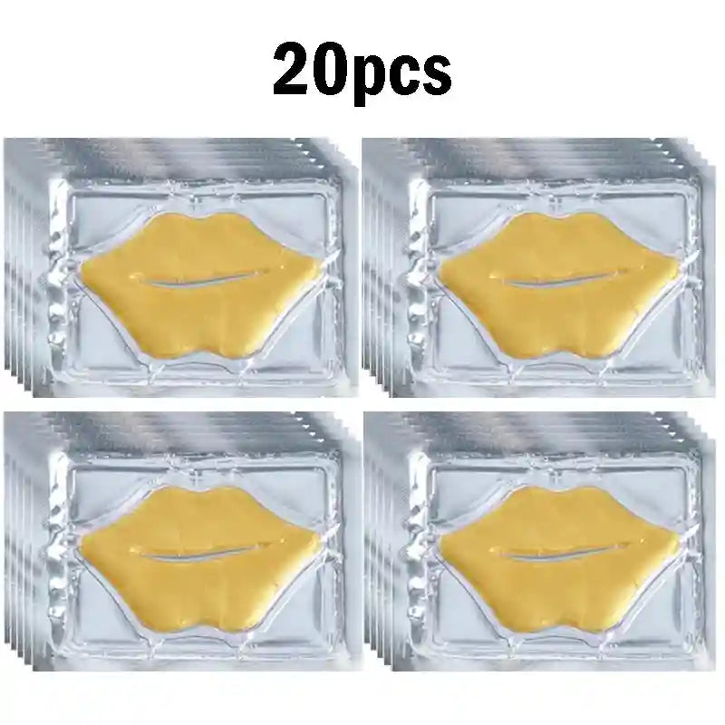 Crystal Collagen Lip Mask - Hydrating Lip Treatment for Plump Lips Lip Care Gold 20pcs Tidesmit