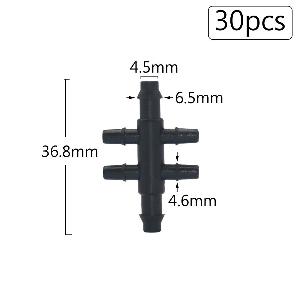 Irrigation Dripper Sprinkler Connector 1/8" 1/4" Hose Barb Tee Elbow Water Pipe Repair  Fitting Garden 3/5 4/7mm Tube Coupler